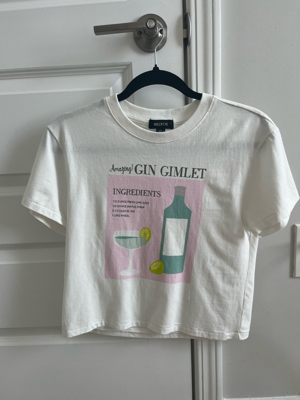 Wildfox gin gimlet charlie crop tee